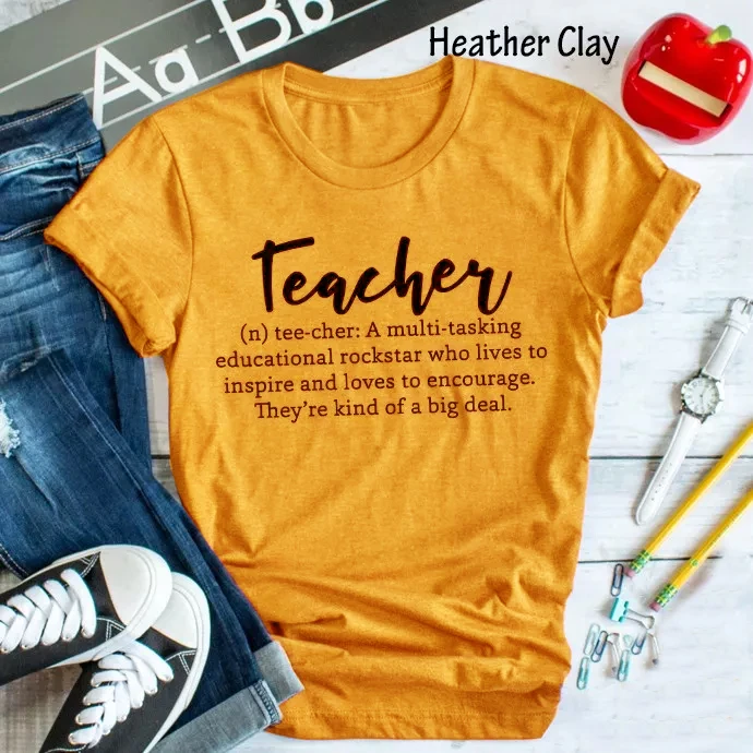 Camiseta con estampado de letras para mujer, ropa amarilla con eslogan Tumblr, Tops populares, ropa moderna para chica maestra, ropa para -