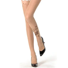 Для женщин девушки сексуальные колготки с татуировкой осень-зима капроновые колготки с милым узором колготки; чулки; трико 16 видов стилей