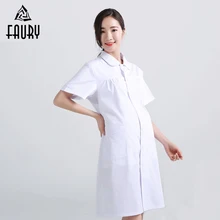 Одежда для беременных женщин; одежда для медсестры с короткими рукавами; Летнее белое пальто с длинными рукавами; одежда для работы в салонах красоты; медицинская униформа для лаборатории и больницы