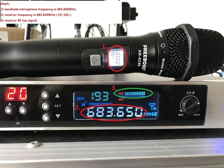 Freeboss AR-8240 UHF беспроводной микрофон двухканальный ИК Частота беспроводной микрофон Karoke KTV вечерние UHF Динамический микрофон