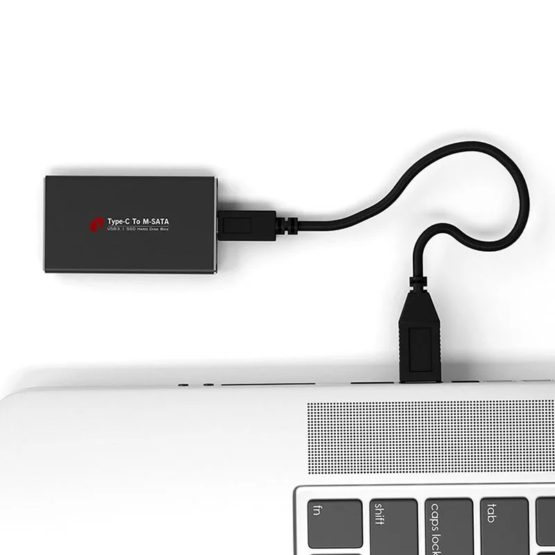 

New USB Type C to mSATA SSD Hard Disk Box Converter Adapter Enclosure HDD Case EM88