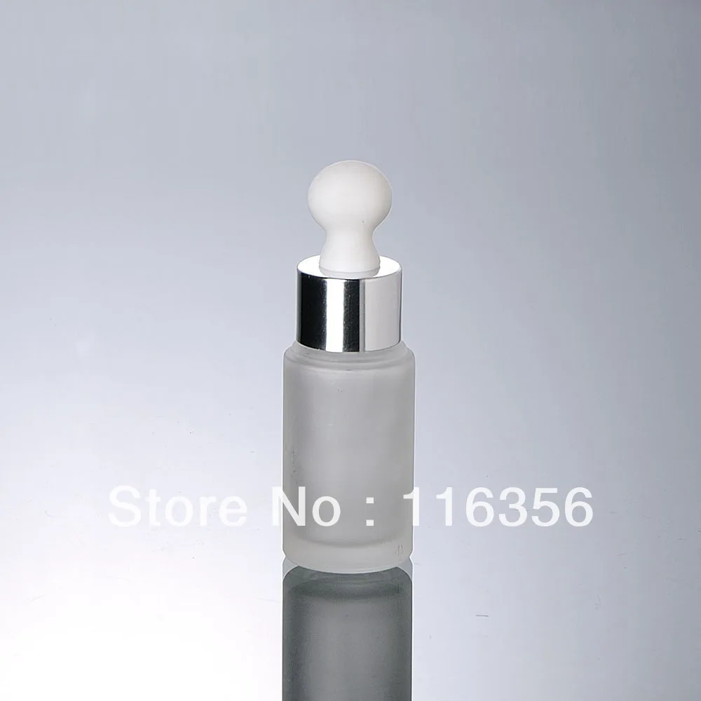 Матовое стекло 25 мл с блестящей серебряной бутылкой капельницей|25ml glass|frosted glass