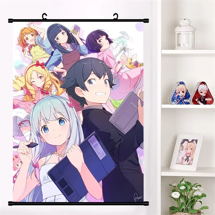 Японского аниме "eromanga-Sensei" Izumi Sagiri милый настенный свиток Фреска плакат Настенные подвесные плакаты коллекция домашнего декора искусство - Цвет: B