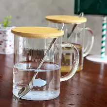 Высокое качество животного Дизайн Стекло чашки студент сок кружка Цветочный чай стакана воды кружка с ложкой