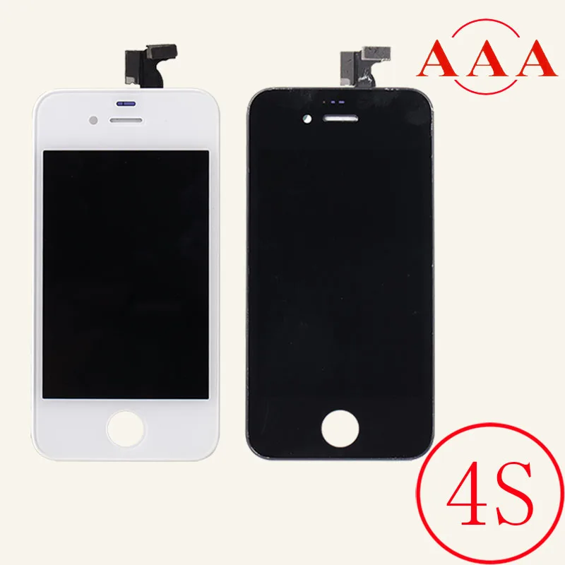 100 Test Best Quality LCD Display For Iphone 4 4S Touch Screen Digitizer Assembly Black White