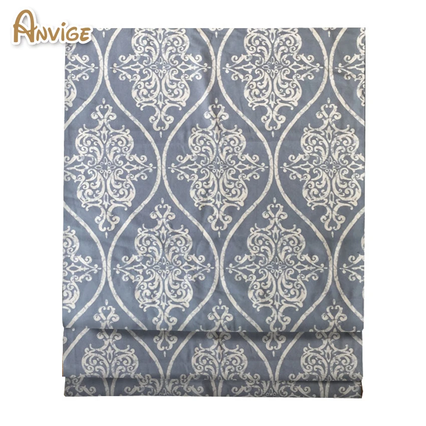 

Anvige Modern Cotton/Linen Cloth Customized Roman Blinds Roman Shades Window Curtain