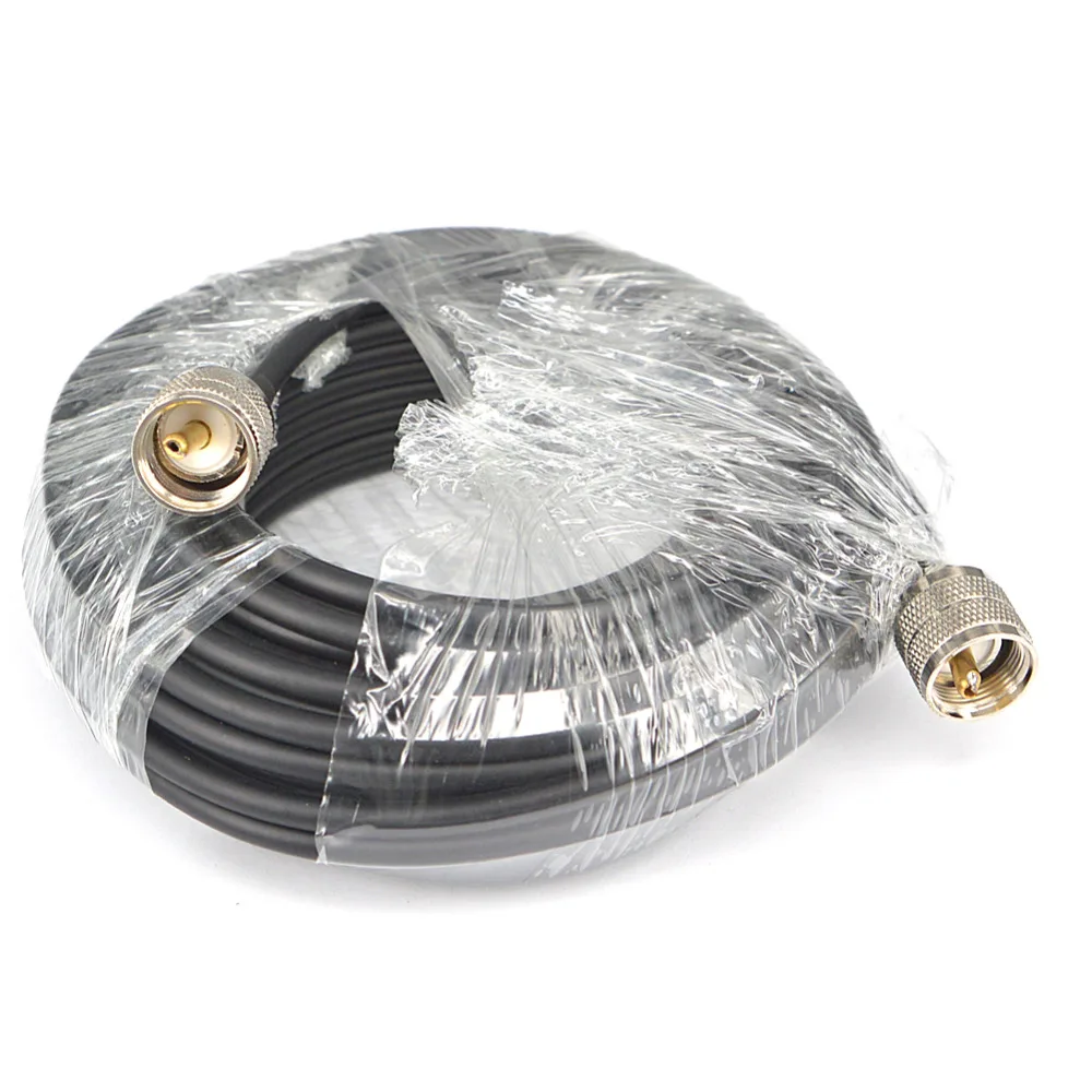 15 Meter(49.2 Ft) Low Loss UHF Male to UHF Male Extension RG58 Coaxial Cable Connectorin