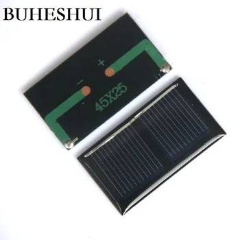 

BUHESHUI 300pcs Wholesale Epoxy Mini Solar Cells 1V 125mA Solar Panel DIY Soar Toy Battery Charger System Education 45*25MM