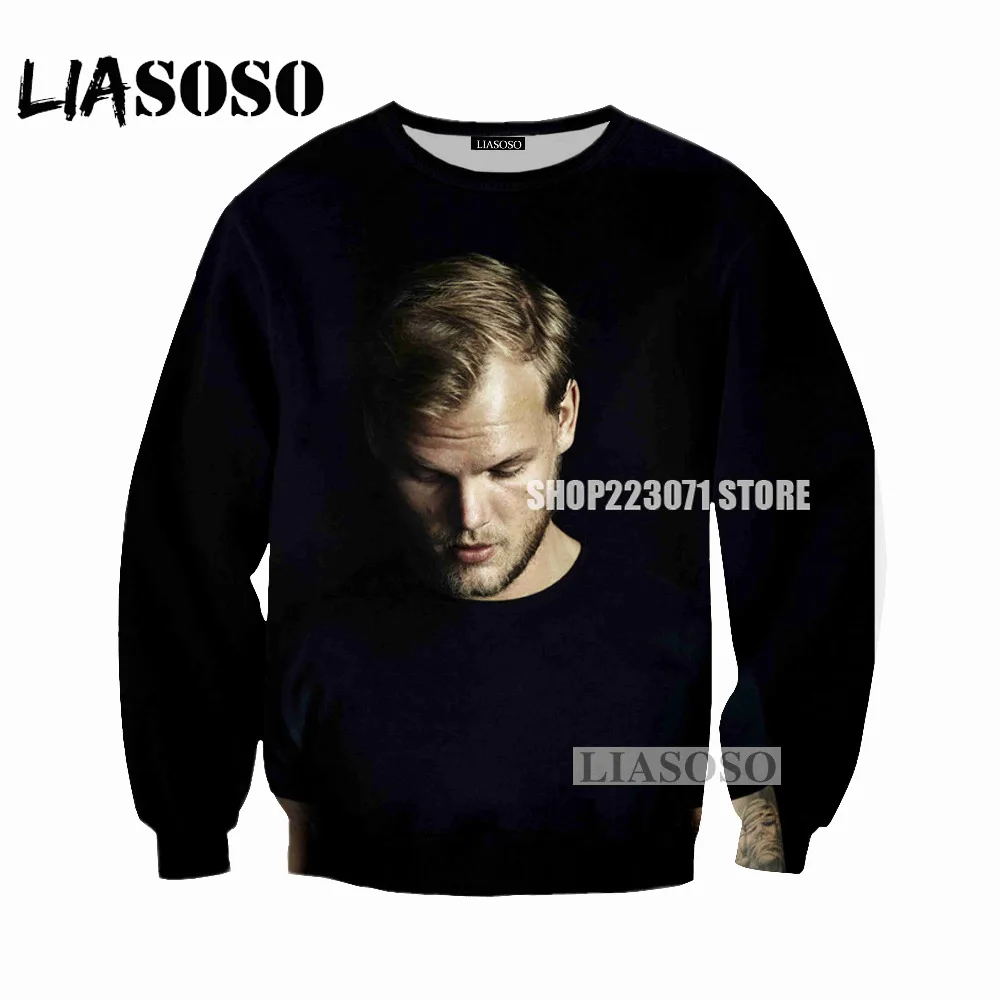 

LIASOSO DJ Avicii Men's Sweatshirt Latest Sweatshirt 3D Color Print Men's and Women's Sweatshirts Brand Apparel W050