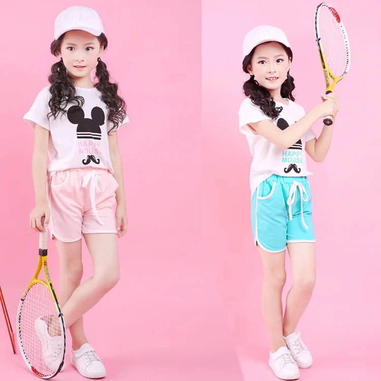 

Girls Costume Sets 2019 New Summer Fashion Mini Mouse Children Girls Clothes Short Sleeve T-shirt+Shorts 2Pcs Kids Clothing Sets