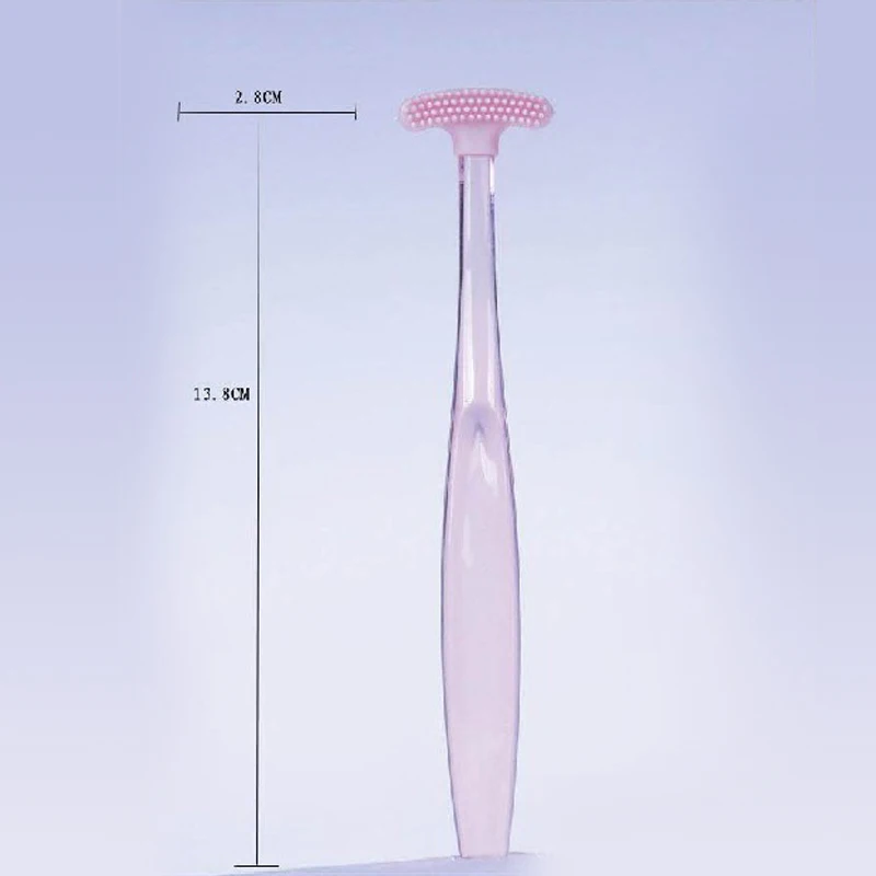 1 шт. пластиковая щетка для чистки языка с двойной ручкой, щетка для чистки языка, щетка для чистки полости рта, разные цвета
