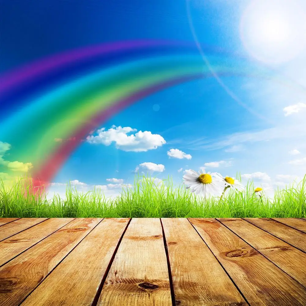 

SHENGYONGBAO 300*300cm Vinyl Custom Rainbow Theme Photography Backdrops Studio Prop Background JCH-86