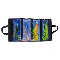 1 package mix color 4 pcs 11.5 inch resin Head Skirt marlin tuna Trolling lure high-carbon steel hook portable Washable lure bag