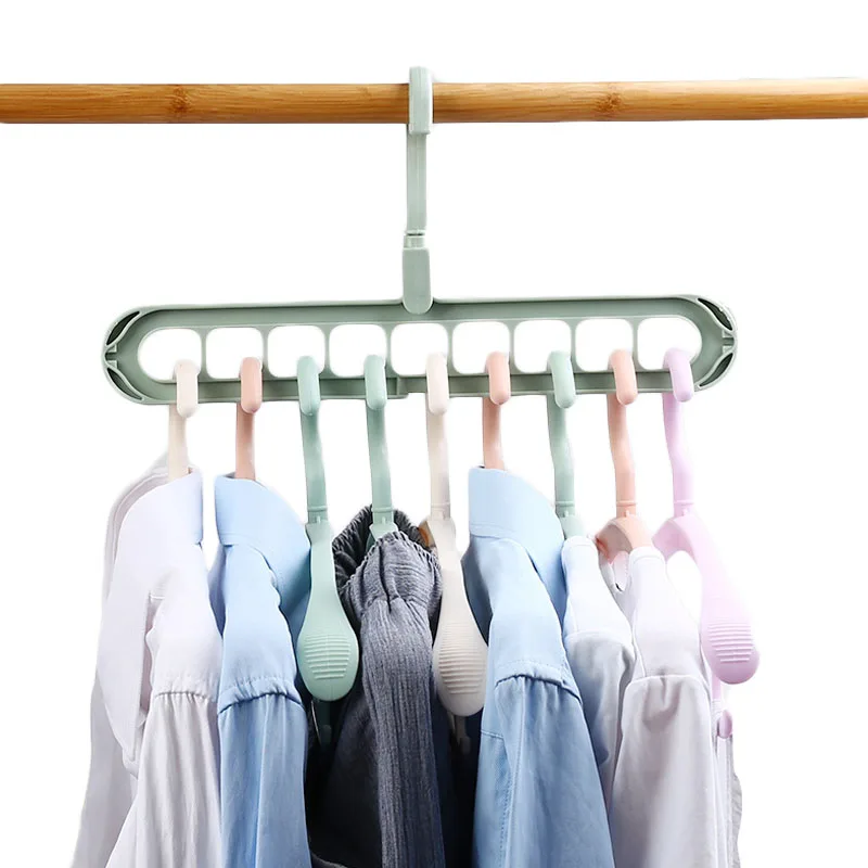

Home Storage Multi-port Support Circle Clothes Hanger Clothes Drying Rack Multifunction Plastic Scarf Clothes Hangers S
