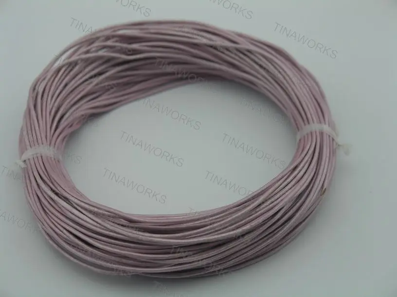

100 Yards 1.5mm Metallic Lavender Round Real Genuine Leather Cordfor Jewelry Making Crafting Beading Necklace Bracelet Making
