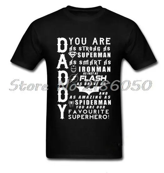 Daddy Superhero футболка подарок на день рождения Супермен Бэтмен Железный человек Тор
