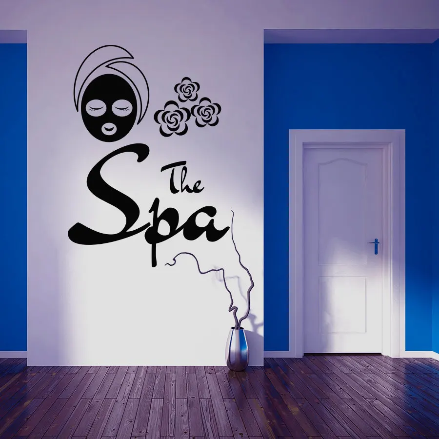 The Spa Sign Wall Window Stickers for Beauty Salon Facials Mask Vinyl Wall Decals Day Spa