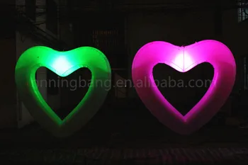 

Free shipping 1.2m hanging inflatable heart shape led lights for party/ event / stage