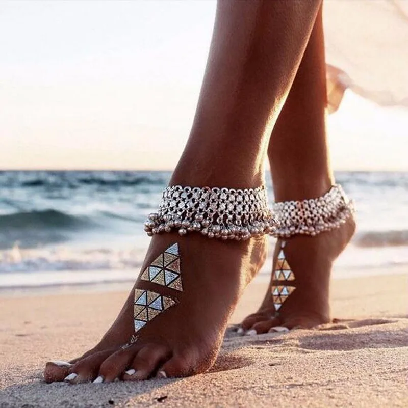 Fashion Sexy Antique Silver Color Anklet Chain Lots Bell Beads Ankle Bracelet For Women Beach Barefoot Sandal Foot Jewelry 1pc Fashion Sexy Antique Silver Color Anklet Chain Lots Bell Beads Ankle Bracelet For Women Beach Barefoot Sandal Foot Jewelry 1pc
