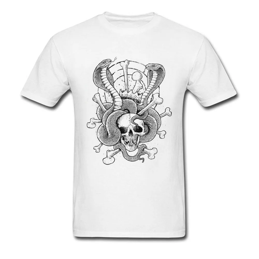 Round Collar King Cobras 100% Cotton Fabric Men's T Shirts Printed Short Sleeve Tops Shirt Funny Casual Tops Shirts King Cobras white