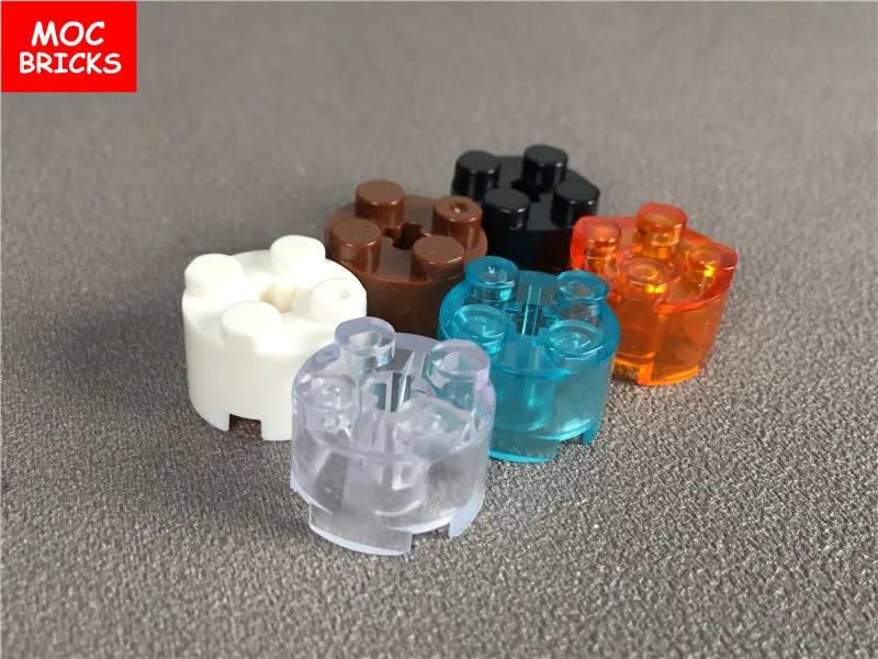 

100pcs/lot MOC Bricks Colorful 2x2 Round Brick fit with 6143/6116/3941 Figure DIY Building Blocks Toys for children Xmas gifts