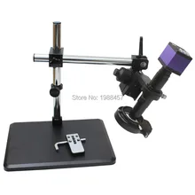 HDMI HD USB Microscopio Digital de La Industria Cámara + Soporte 360 Grados de Rotación de Ángulo de Ajuste de Ajuste Fino + C-mount lente + 144 LED