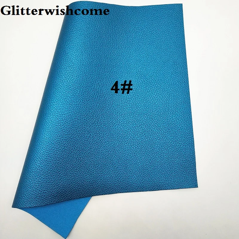 Glitterwishcome 21X29 см A4 размеры винил для Луки металлик личи из искусственной кожи Fabirc искусственная кожа простыни Детские банты, GM137A