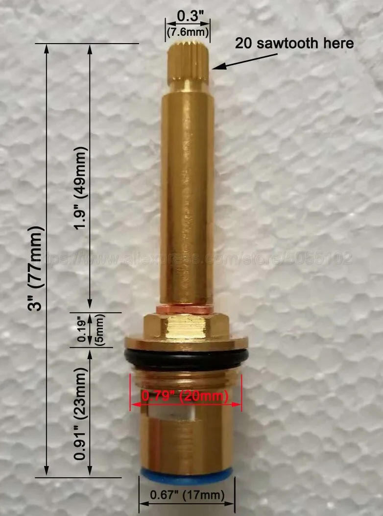 Faucet Cartridge 1/2 Ceramic Water Mixer Tap Inner Disc Valve