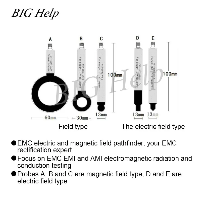 

Improvement of 9K-6GHz Conductive Radiation of EMC EMI Near-field Simple Probe Magnetic Field Electric Field Antenna