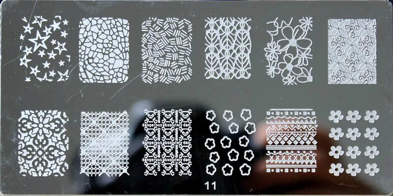 1 шт. 6*12 см изображения для ногтей пластины роза/цветок маргаритки дизайн ногтей штамповка пластины штамп с лаком для ногтей шаблоны пластины 30 стилей - Цвет: 11