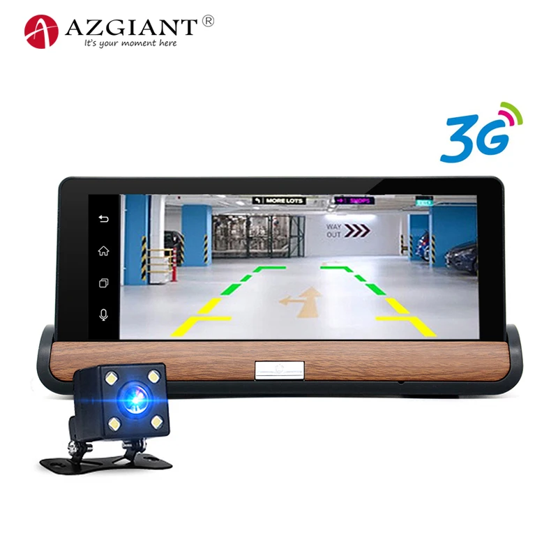 preço 7 polegada lente Dupla Tela Sensível Ao Toque Do Carro Gravação HD 1080 p Gravação de Vídeo Embutido Android 5.0 Dual Lens cam Transmissor FM