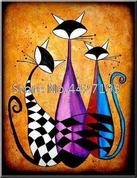 

Abstract cat decor for christmas diamant painting accessoires full rhinestone diamond painting cross stitch kits diamond Mosaic