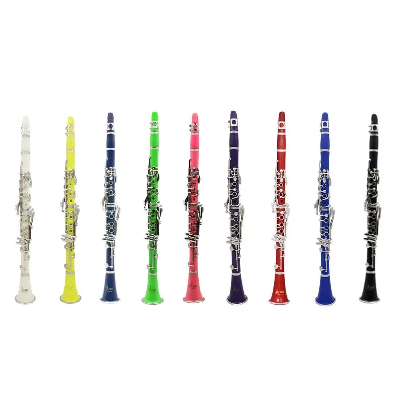 

17 Key bB Flat Soprano Clarinet with Cleaning Cloth Gloves 10 Reeds Screwdriver Case Woodwind Instrument