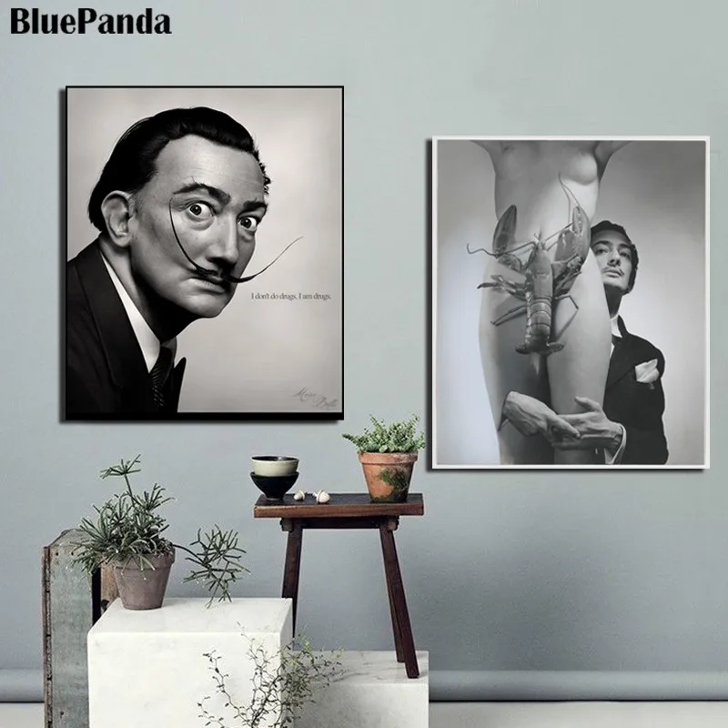 

Salvador Dali Portrait Modern Posters Oil Canvas Painting Decorative Wall Art Pictures For Living Room Home Decor