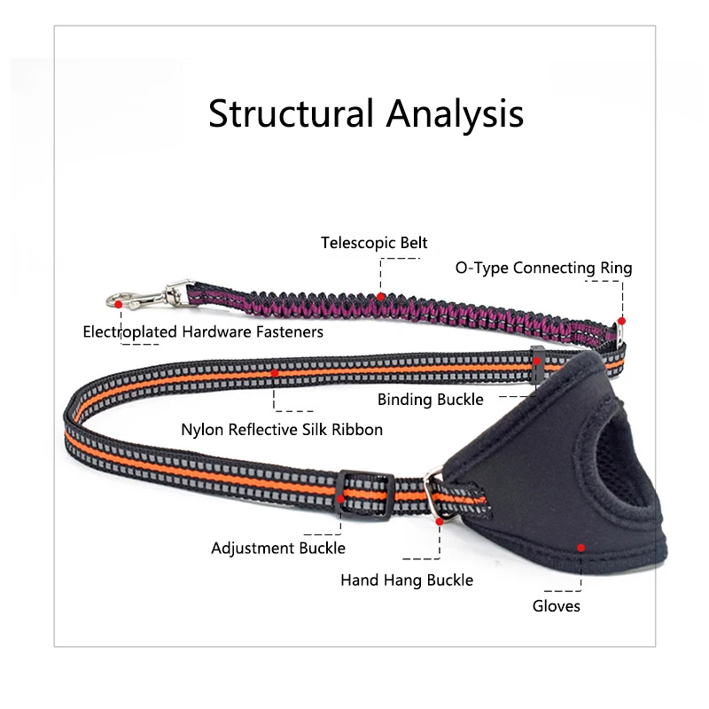 Собачий ошейник, поводок, нейлоновая ручка, светоотражающий провод, регулировка телескопического тягового ремня, аксессуары Принадлежности для животных, продукт