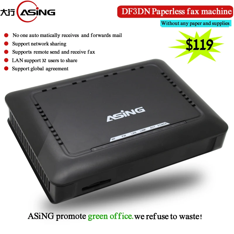 USB Digital paperless fax machine,LAN shared fax,Receive faxes