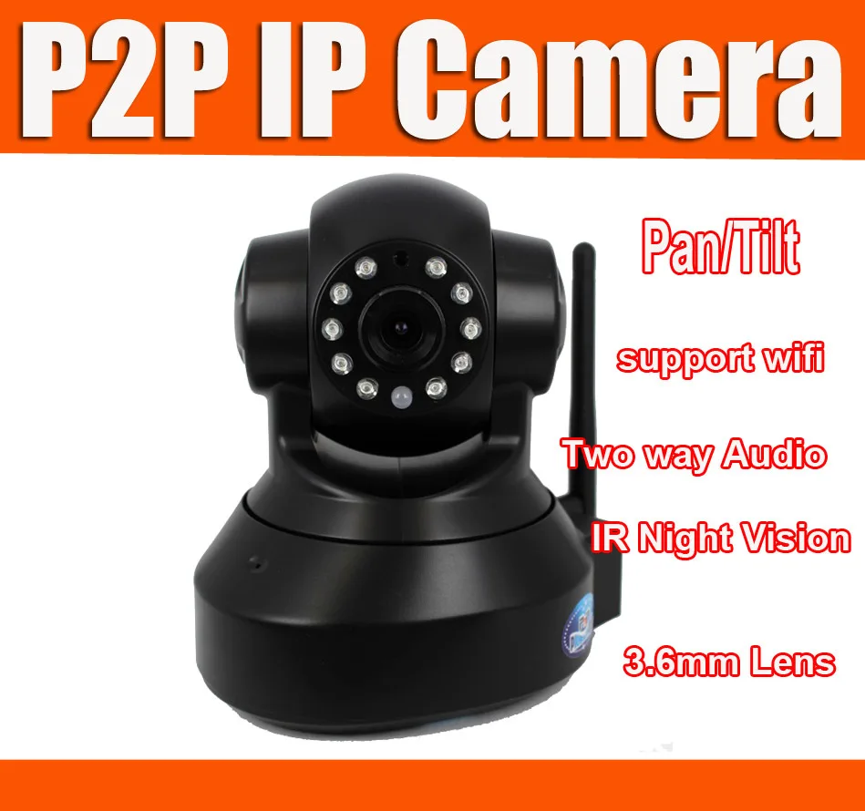 Wireless IP Camera 720p P2P Plug And Play Two Way Audio Support WiFi