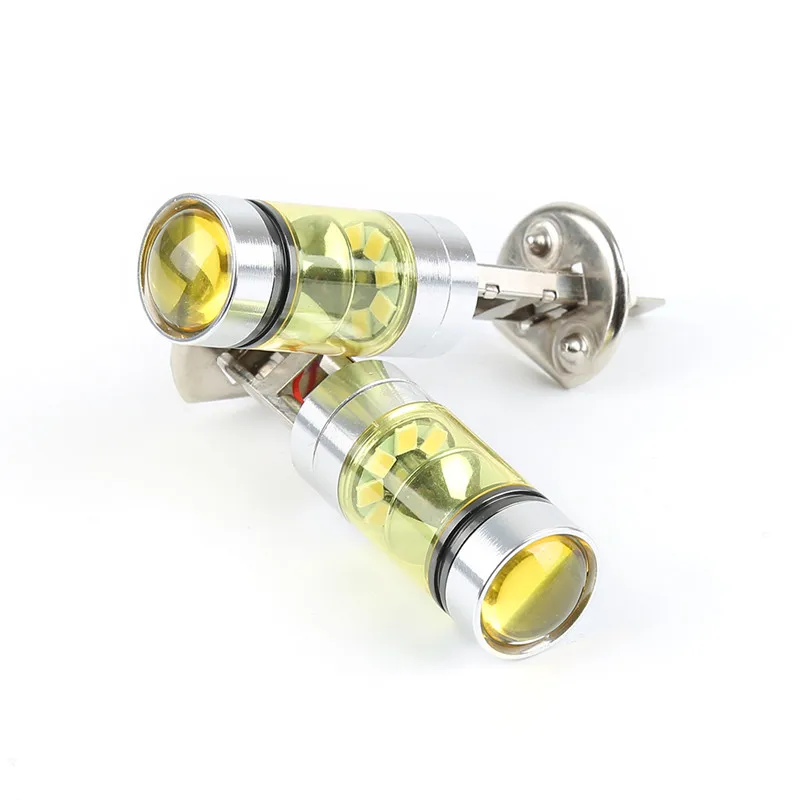 

Hot Sale 2PCS H1 100W LED 4300K Yellow Car Driving Running Bulbs Replacement Fog Lights Bright High Power Lamp Auto Accessories