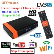 GTMedia V8 Nova DVB-S2 рецептор Full HD 1080 H.265 HEVC спутниковый ресивер 2 года Европа Испания 5 линия Clines CCCam Встроенный Wi-Fi