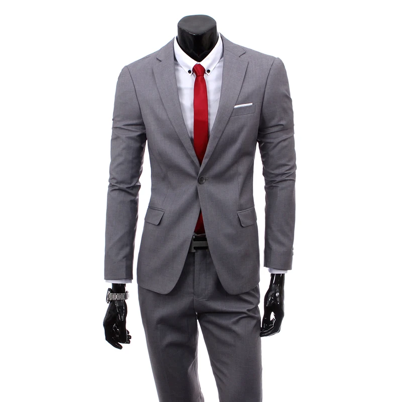 (Jackets+Pants) Men's Suits Slim Fit Tuxedo Brand Fashion Dress Wedding Blazer New Arrival Work Male Suits Men's business suit