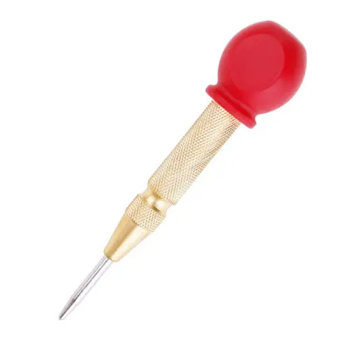 

Fixmee Fixmee 1pc red handle 5 Inch Automatic Center Pin Punch Spring Loaded Marking Starting