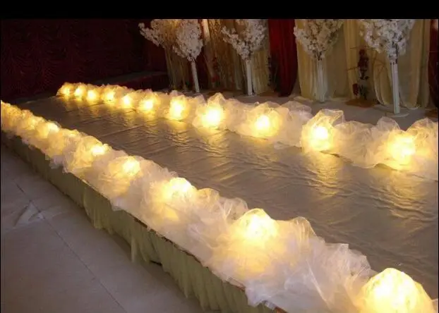 

Wedding table yarn wedding stage T stage yarn decoration road guide yarn T stage road guide yarn curtain wedding props
