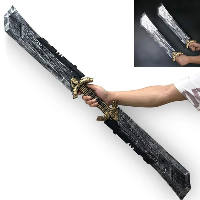 Hot Endgame Cos Sword Thanos Cosplay Costumes Props 110cm Cosplay Weapons Armor Double-edged Sword Halloween Props