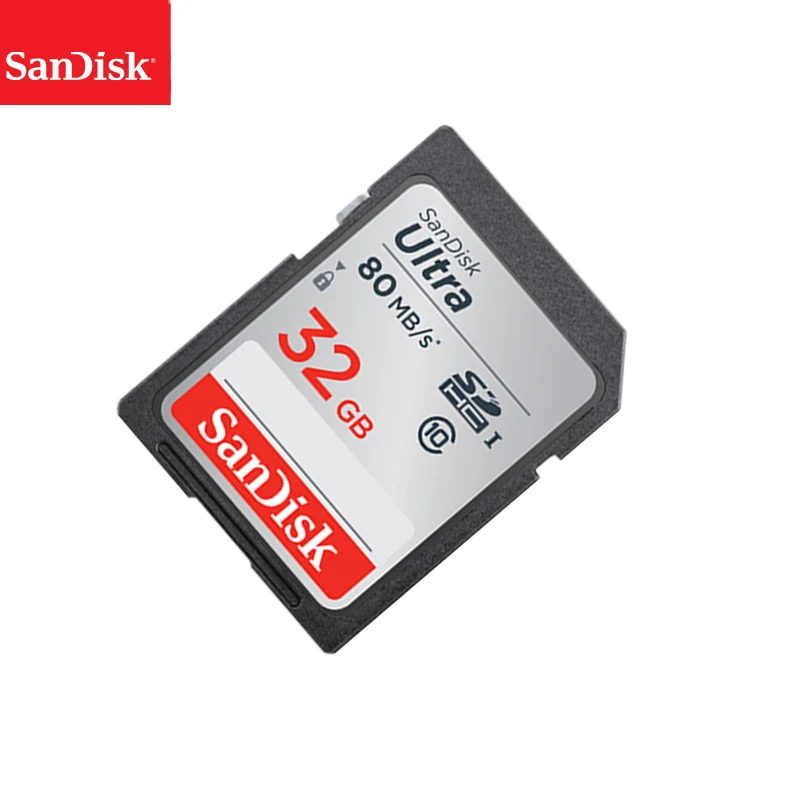 Двойной Флеш-накопитель SanDisk Ultra SD карта, 16 ГБ, 32 ГБ, 64 ГБ, 128 Гб класс 10 SDHC карта памяти SDXC карты C10 80 МБ/с. sd-карта Поддержка официальный проверки