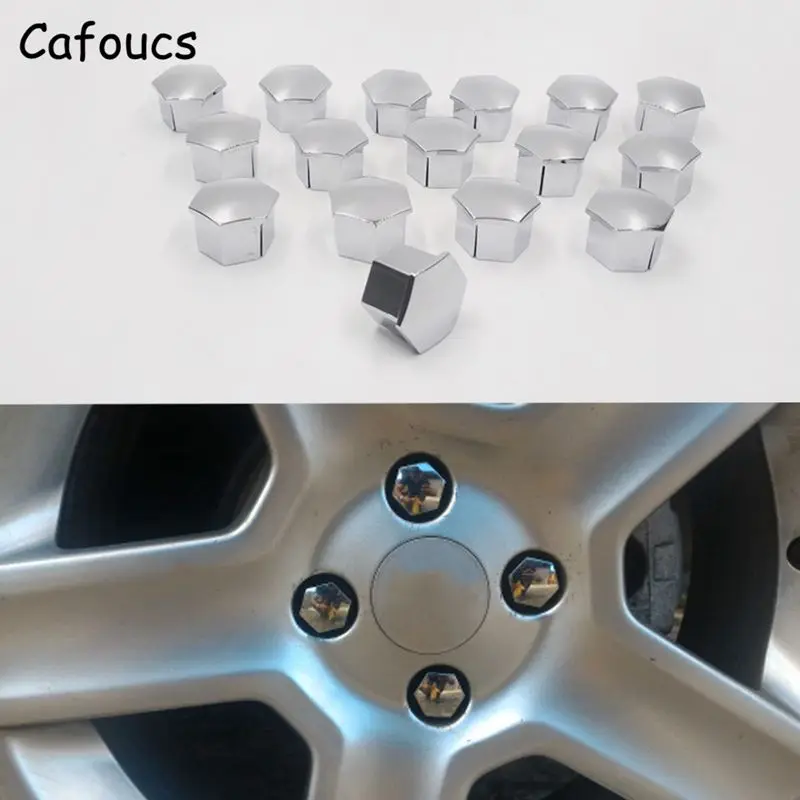 

Cafoucs 16Pcs/lot Car Wheel Hub Rim Cap For Peugeot 207 3008 301 307 308 2008 408 508 407 Chrome Abs Decoration Screw Cover