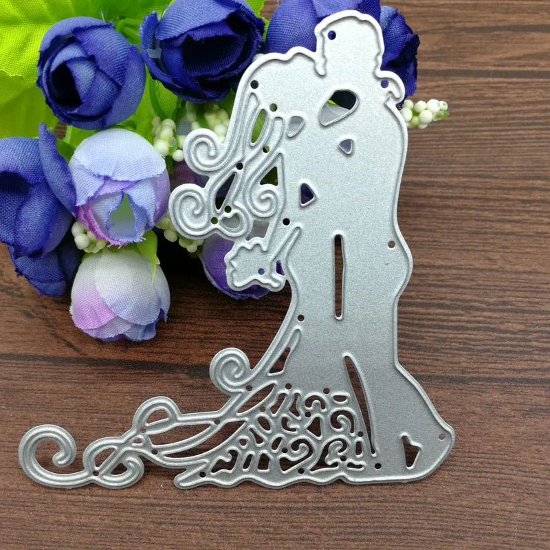 Lovely Kiss Wedding Couple Metal Cutting Dies Scrapbook card invitation paper craft party decor embossing stencil cutter