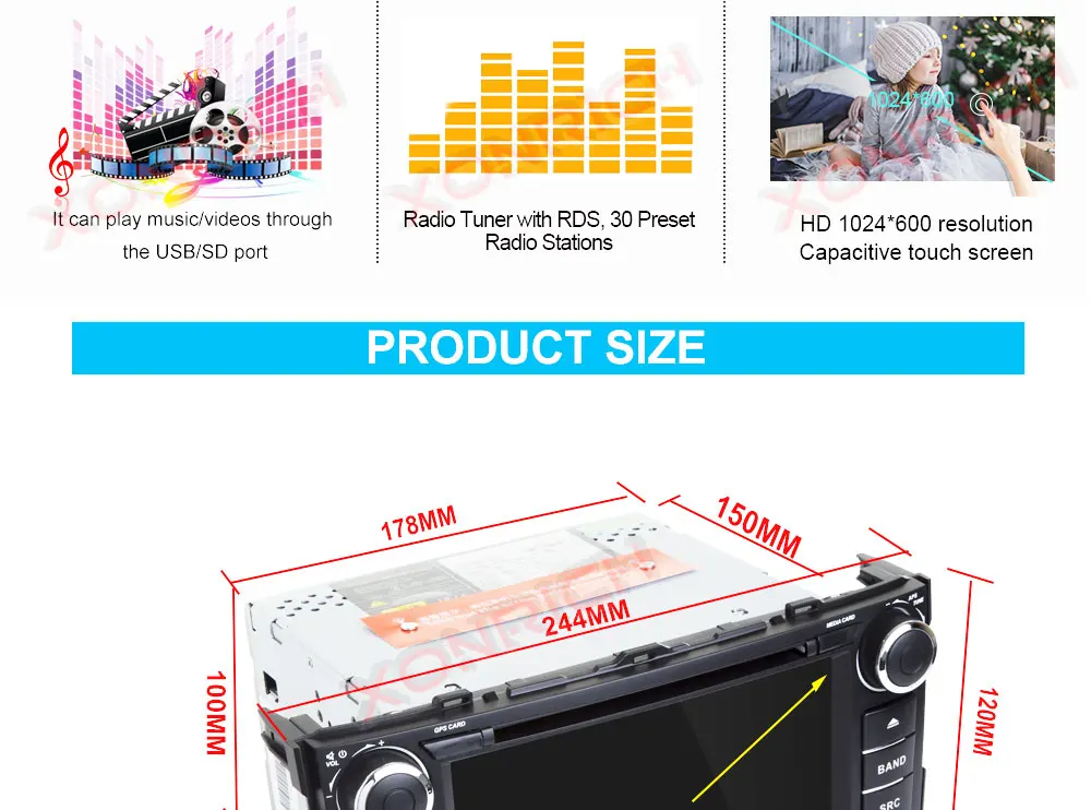Clearance Car Multimedia Player 2 Din Android 9.0 DVD Automotivo For TOYOTA/AURIS/Altis/COROLLA 2012 2013 Radio FM 4 Core Wifi GPS Navi 26