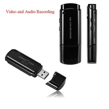 Marca Nuevo Disco USB DVR Grabadora de Voz de Super Con Audio y Grabación De Vídeo Unidad Flash USB Negro/Blanco Color Pen Drive