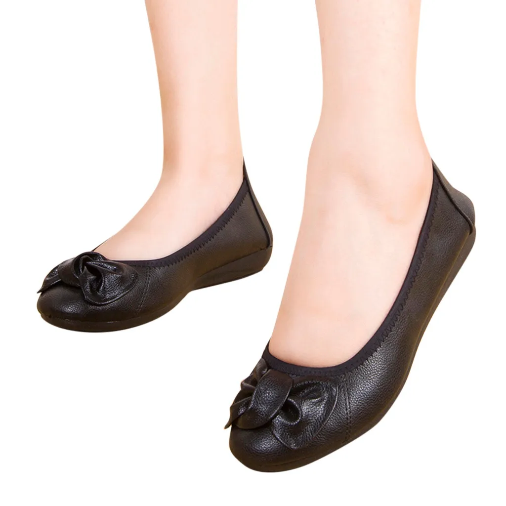

Lightweight luxury shoes women Butterfly-knot Solid Color Slip On Soft flat shoes women office shoes schoenen vrouw 2019#G4