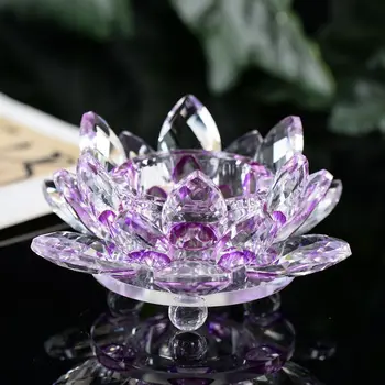 

8 colors Crystal Lotus Candle Holders Feng Shui Bowl Candlestick For candelabra Centerpieces Wedding Home Bar Party Decoration